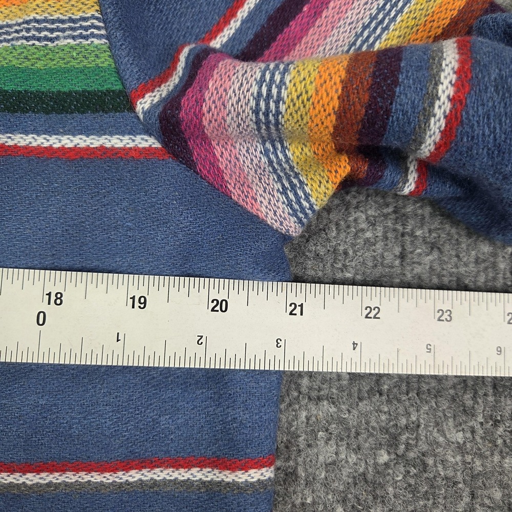 Silverado Jacket Womens Medium Multicolor Striped Western Wool Blend Serape - Picture 7 of 10